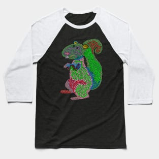 Psychedelic Squirrel Baseball T-Shirt